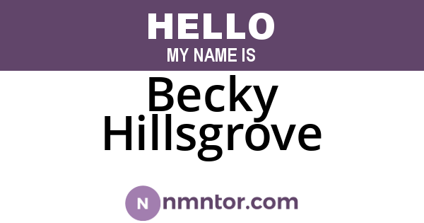 Becky Hillsgrove
