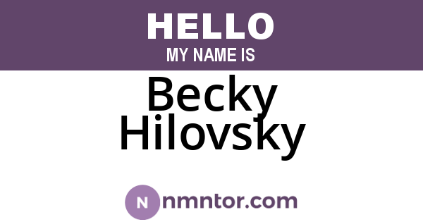 Becky Hilovsky