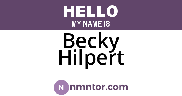 Becky Hilpert