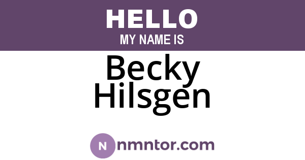 Becky Hilsgen