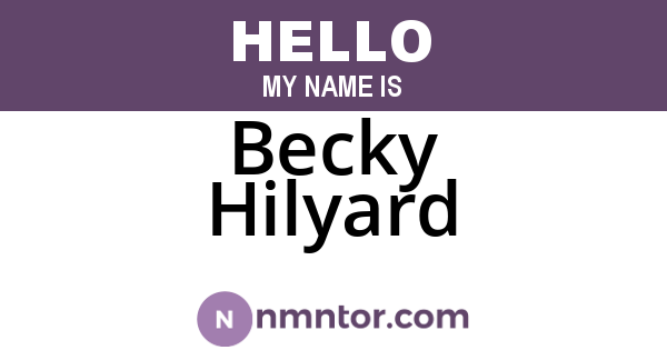 Becky Hilyard