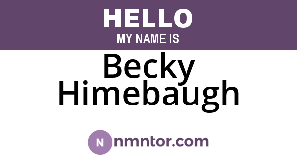 Becky Himebaugh