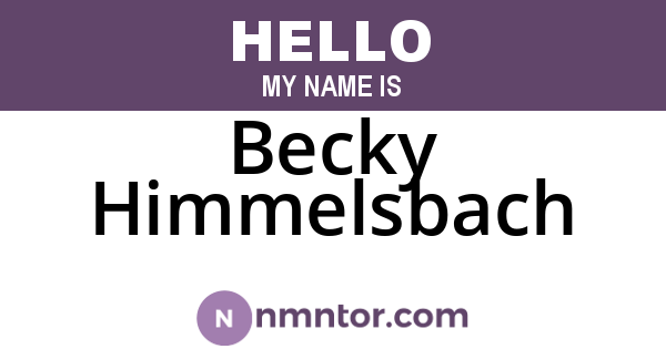 Becky Himmelsbach