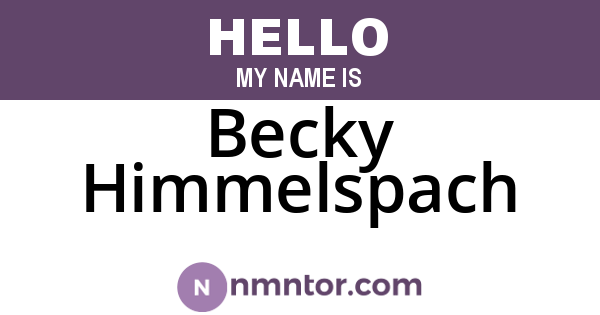 Becky Himmelspach
