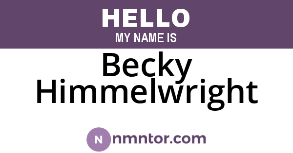 Becky Himmelwright