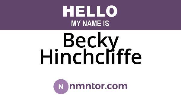 Becky Hinchcliffe