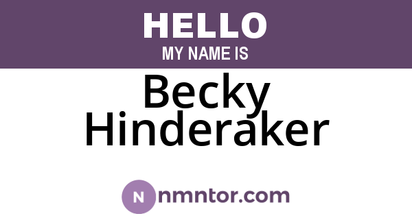 Becky Hinderaker