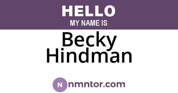 Becky Hindman