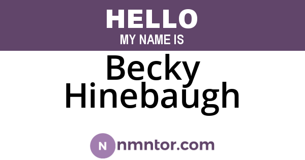 Becky Hinebaugh