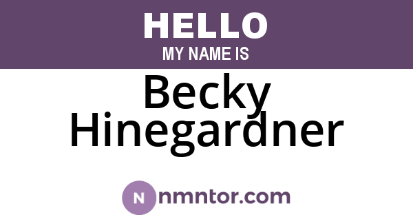 Becky Hinegardner