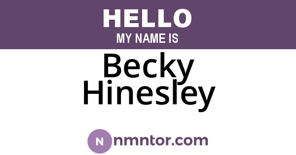 Becky Hinesley