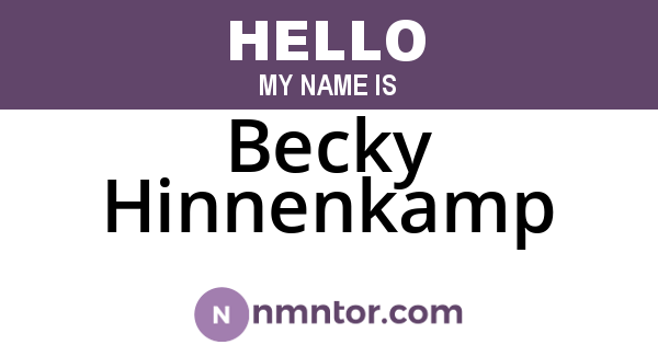 Becky Hinnenkamp