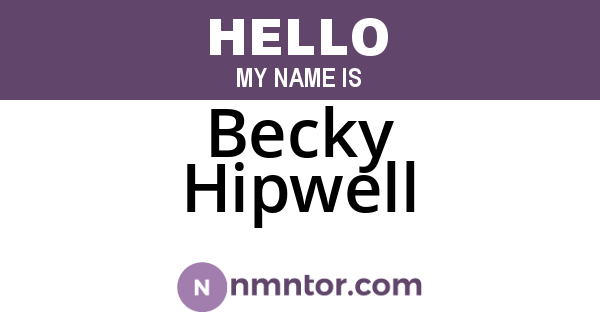 Becky Hipwell