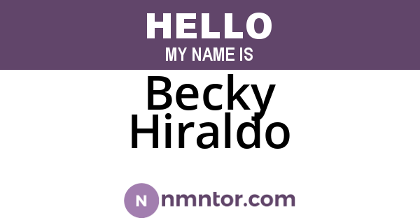 Becky Hiraldo