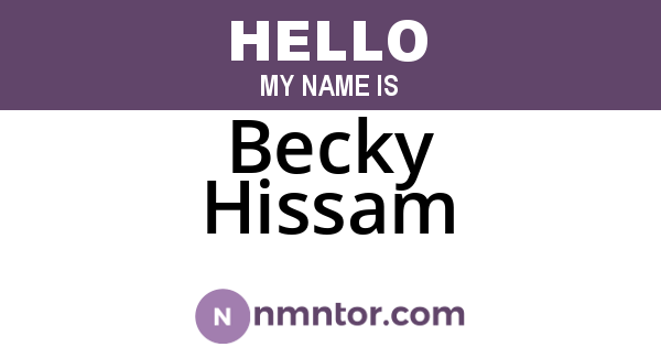Becky Hissam