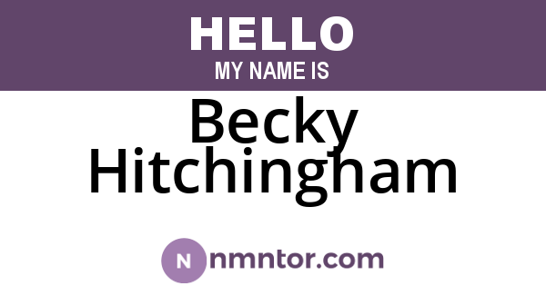 Becky Hitchingham