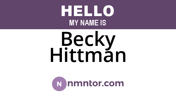 Becky Hittman