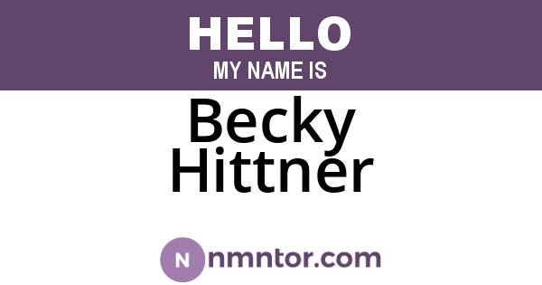 Becky Hittner