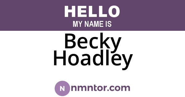 Becky Hoadley