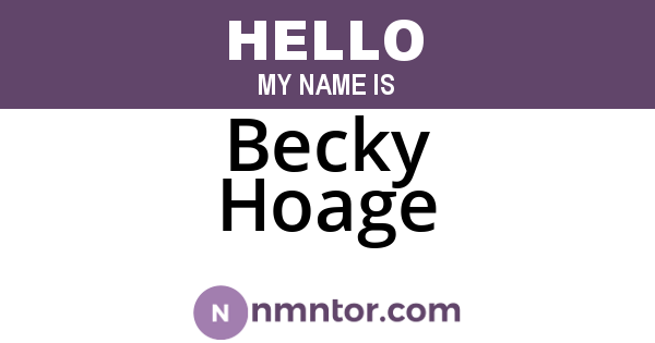 Becky Hoage