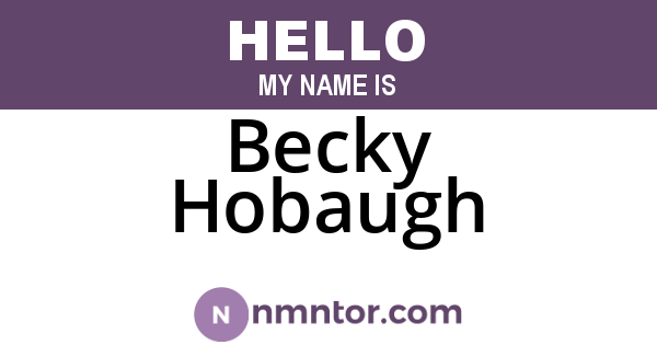 Becky Hobaugh