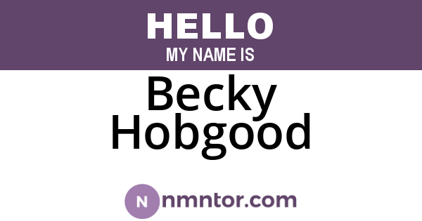 Becky Hobgood