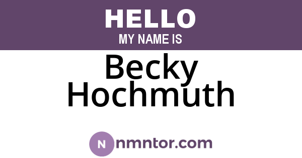 Becky Hochmuth