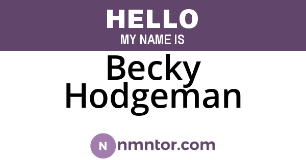 Becky Hodgeman