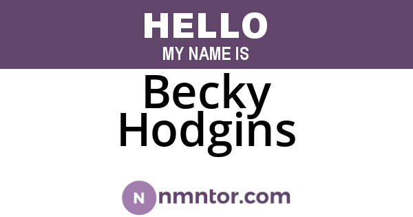Becky Hodgins