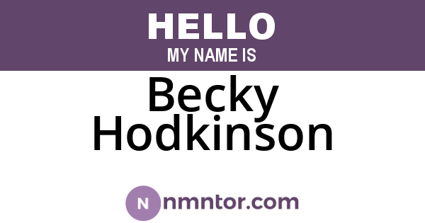 Becky Hodkinson