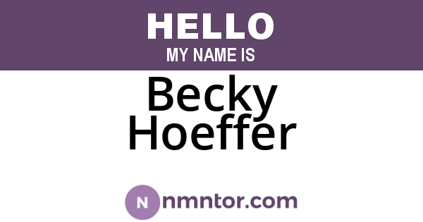 Becky Hoeffer