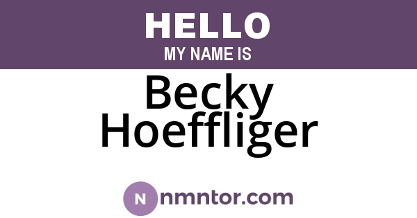 Becky Hoeffliger