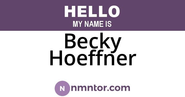 Becky Hoeffner