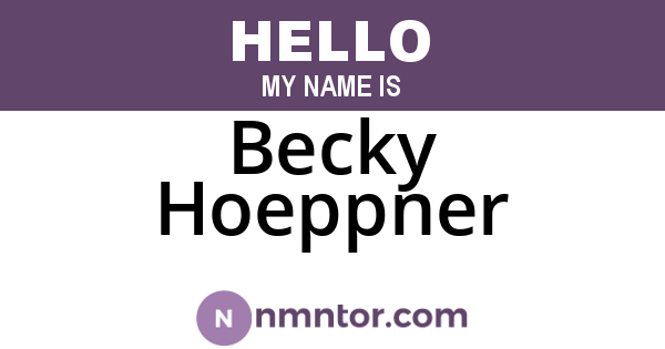 Becky Hoeppner