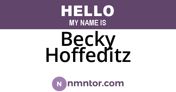 Becky Hoffeditz