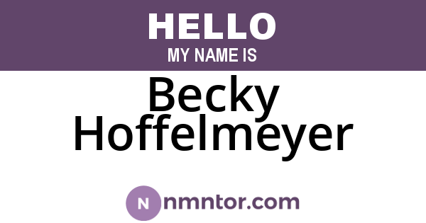 Becky Hoffelmeyer