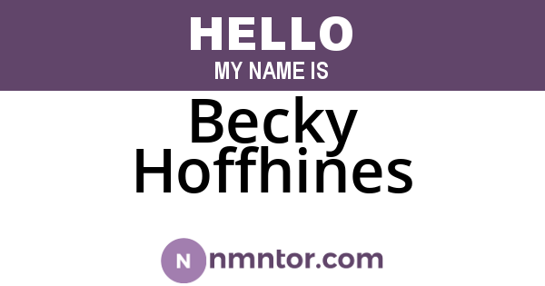 Becky Hoffhines