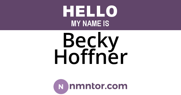 Becky Hoffner