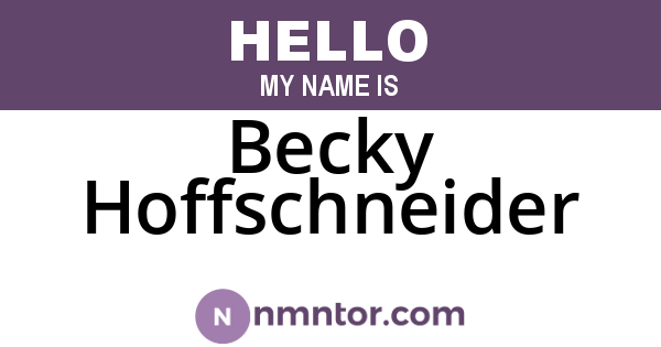 Becky Hoffschneider