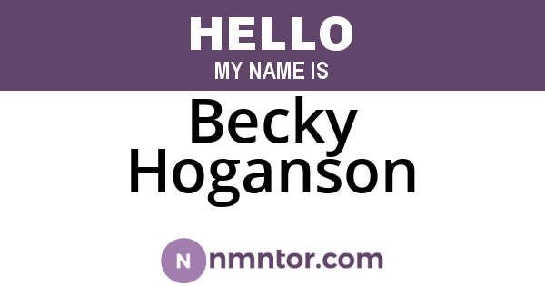 Becky Hoganson