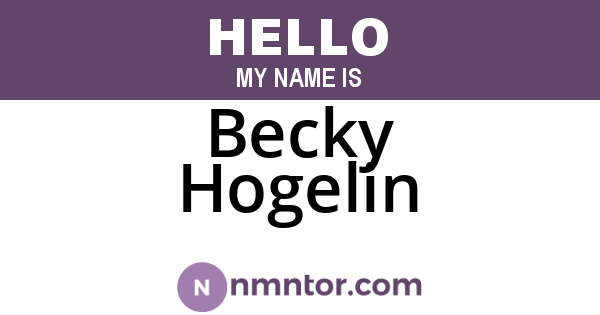 Becky Hogelin