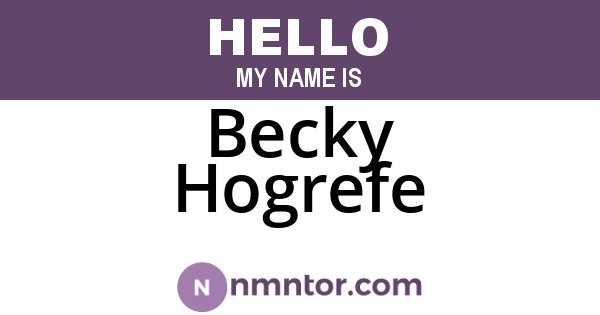 Becky Hogrefe
