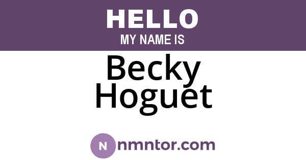 Becky Hoguet