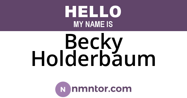 Becky Holderbaum