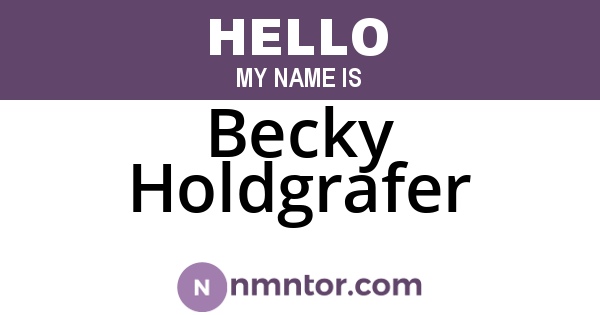 Becky Holdgrafer