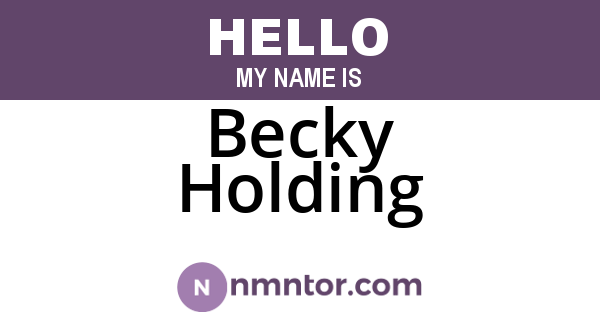 Becky Holding