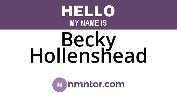 Becky Hollenshead