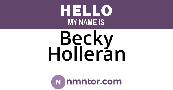 Becky Holleran