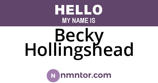 Becky Hollingshead