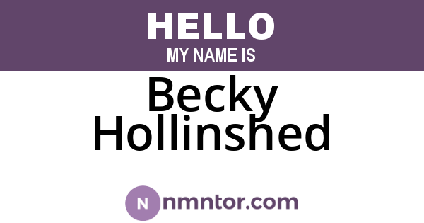 Becky Hollinshed